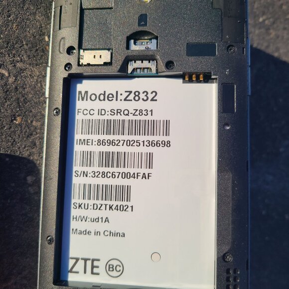 Cricket Wireless ZTE Z832 Sonata 3 Smartphone - Black - Picture 16 of 16